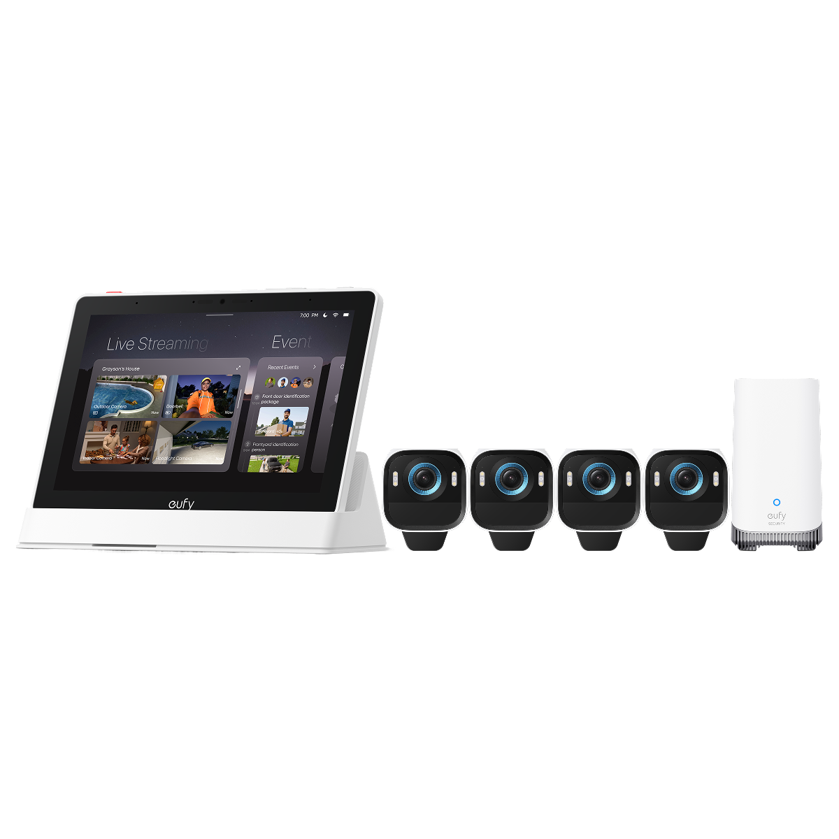 eufy Smart Display + eufyCam S3 Pro 4-Kamera-Set