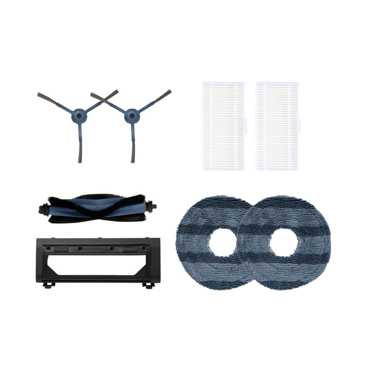 Set di ricambi eufy Omni C20 – 4 spazzole laterali, 2 filtri, 1 spazzola a rullo e protezione per spazzola