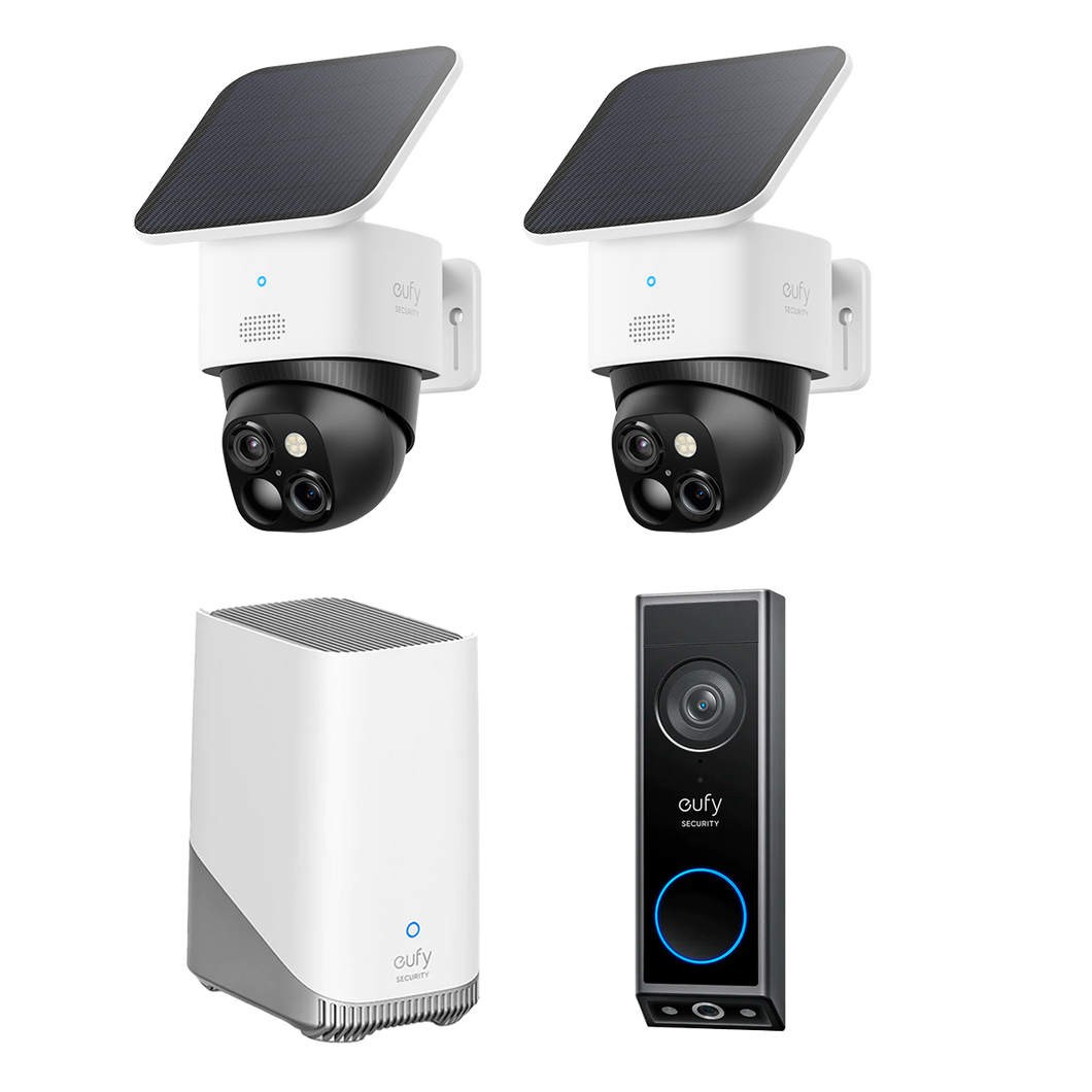 SoloCam S340(confezione da 2 cam) + Video Doorbell E340 + HomeBase S380