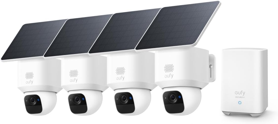 eufy Security Telecamera eufyCam, Kit da 4 con Pannello Solare