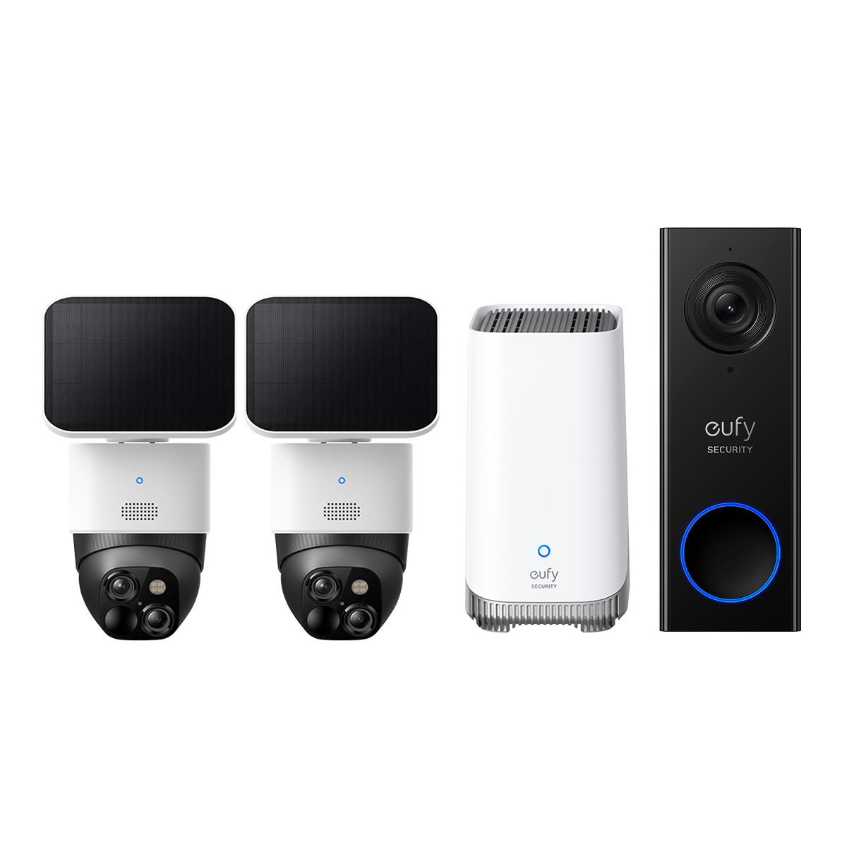 SoloCam S340 (confezione da 2 cam) + HomeBase S380 (HomeBase 3) + eufy Security Videocitofono C30