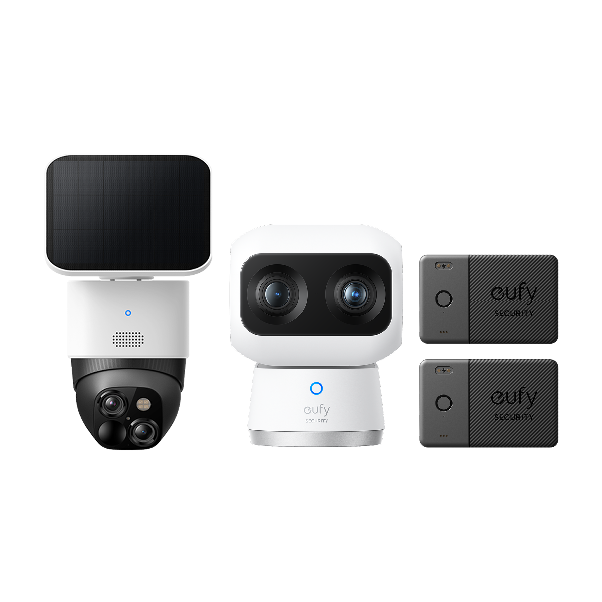 eufy SoloCam S340 + Telecamera per interni S350 + Carte eufy Security smarttrack*2
