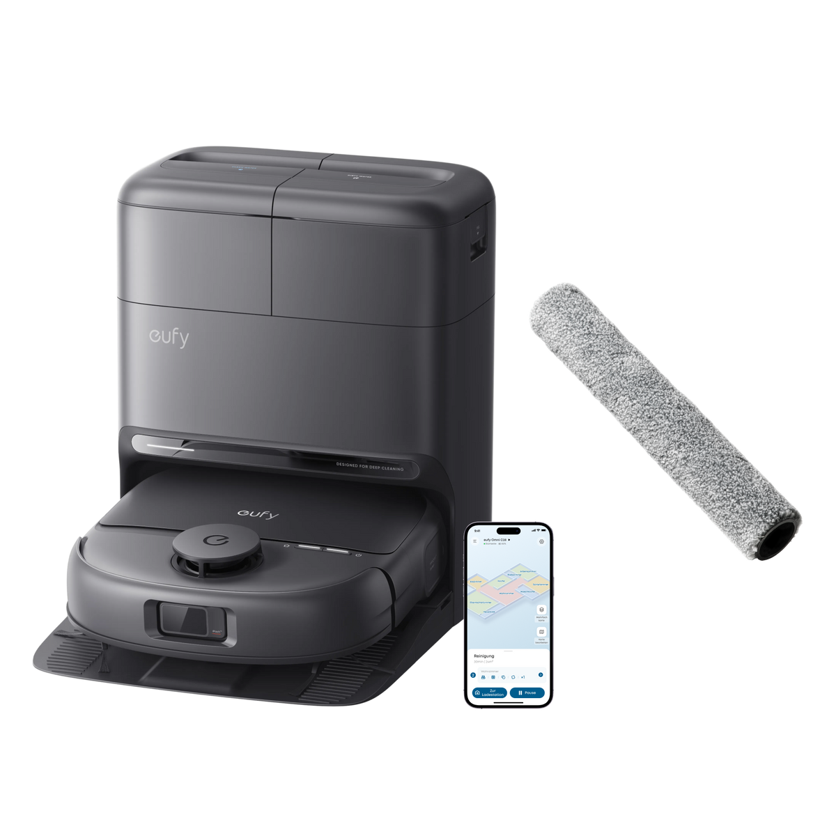 eufy Omni C28 Robot Aspirapolvere+eufy accessorio straccio rotante per C28