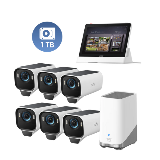 Kit da 6 telecamere eufyCam S3 Pro+eufy Smart Display+1TB Hard Drive