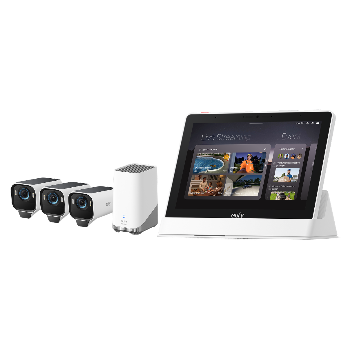 eufy Smart Display + eufyCam S3 Pro 3-Kamera-Set