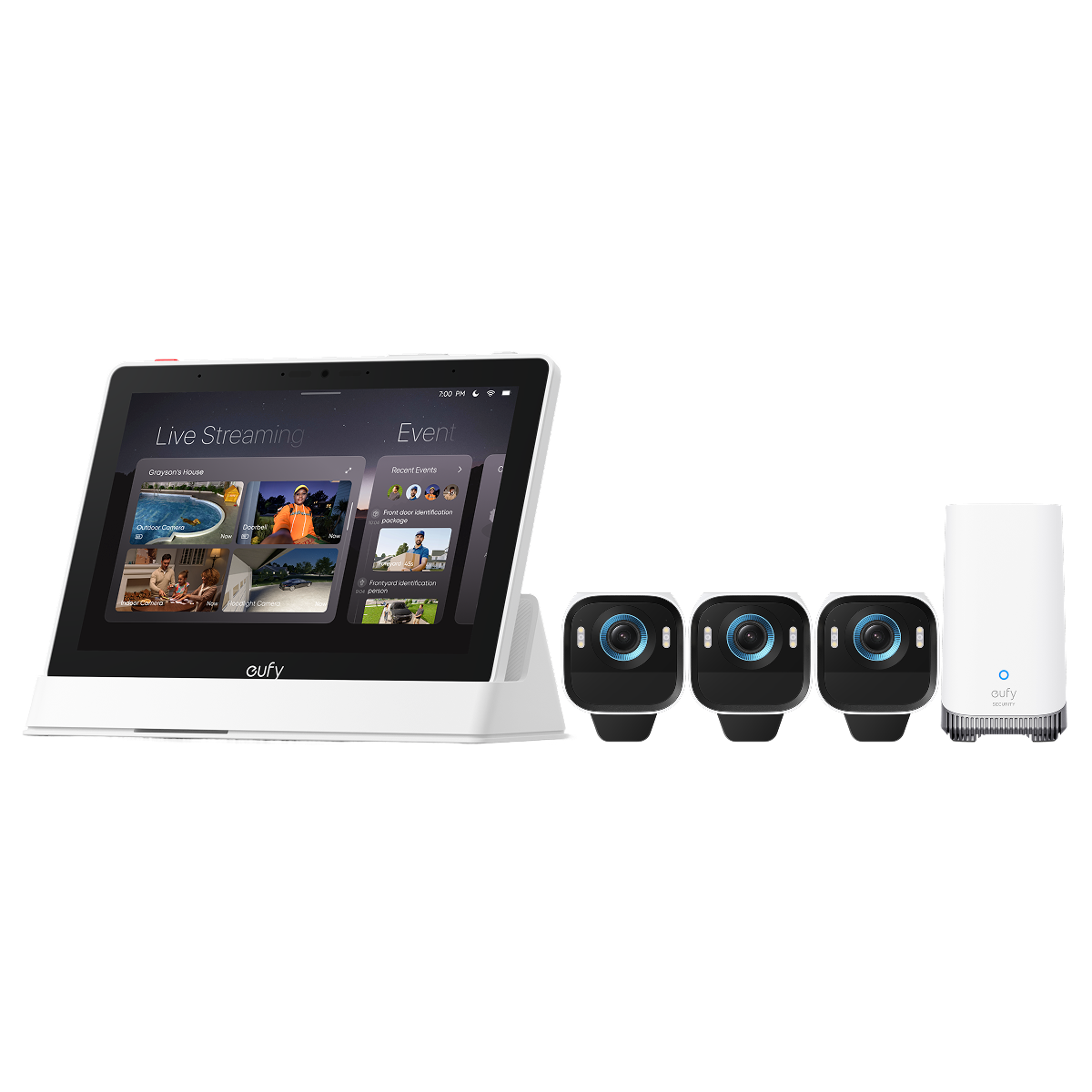 eufy Smart Display + eufyCam S3 Pro 3-Kamera-Set