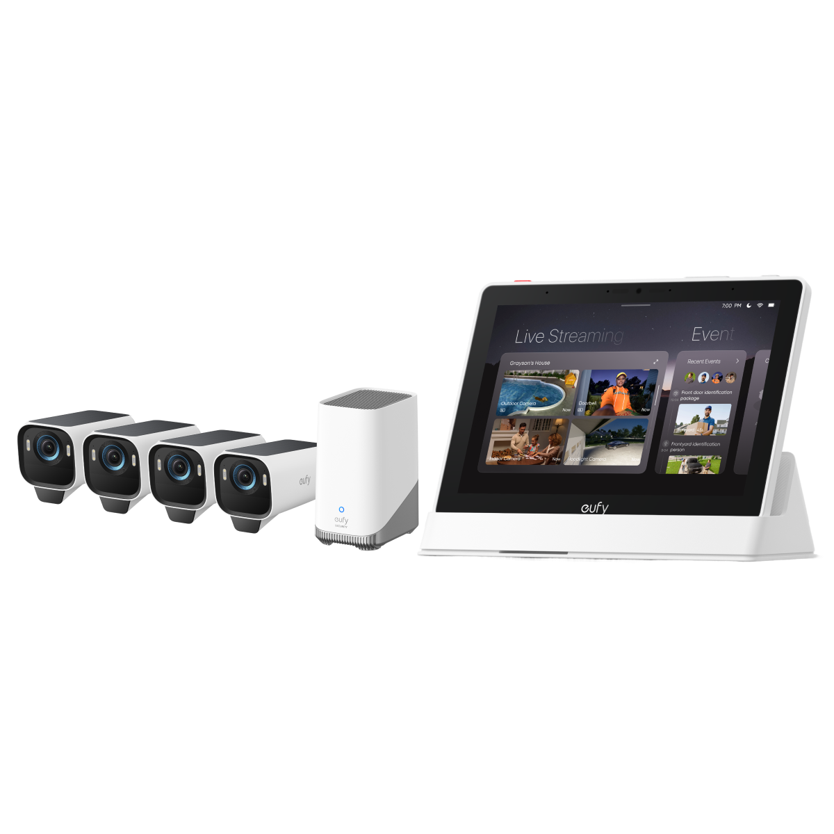 eufy Smart Display + eufyCam S3 Pro 4-Kamera-Set