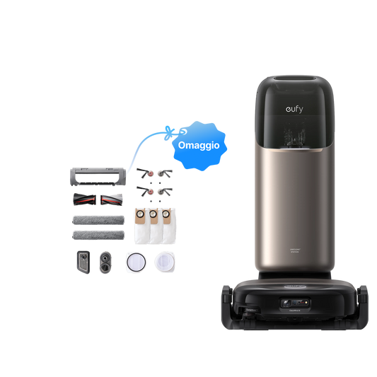 eufy HydroJet S2 robot aspirapolvere e lavipavimenti+eufy S2 Kit di accessori di ricambio